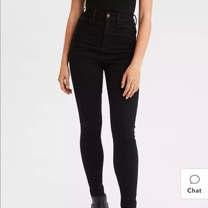 American Eagle Black Curvy Highest Rise Jegging
